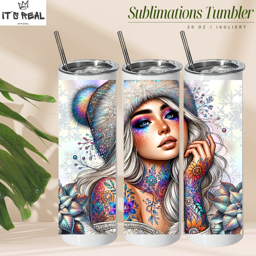 Skinny Tumbler 600ml - Wintergirl