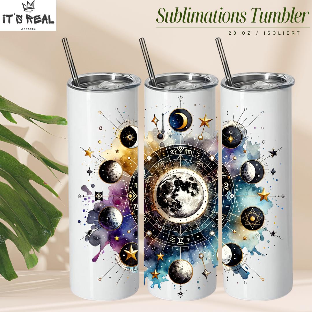 Skinny Tumbler 590ml Sun & Moon