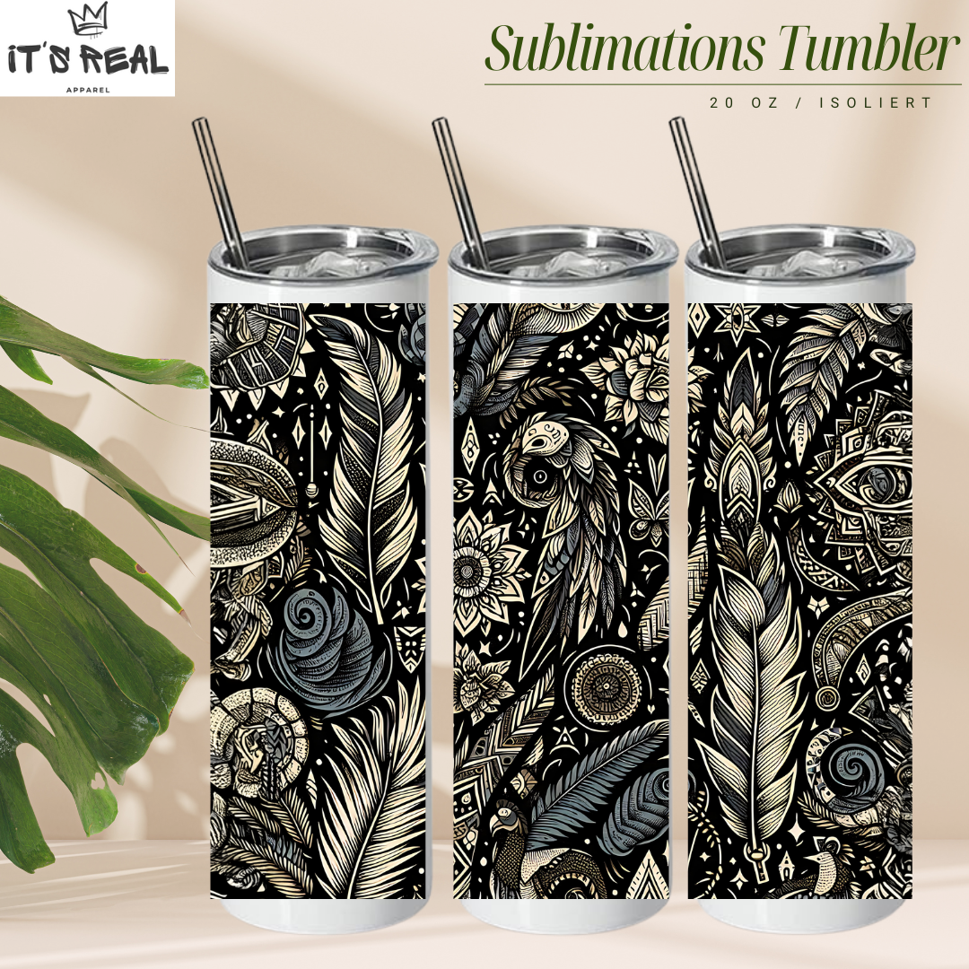 Skinny Tumbler 590ml Feather