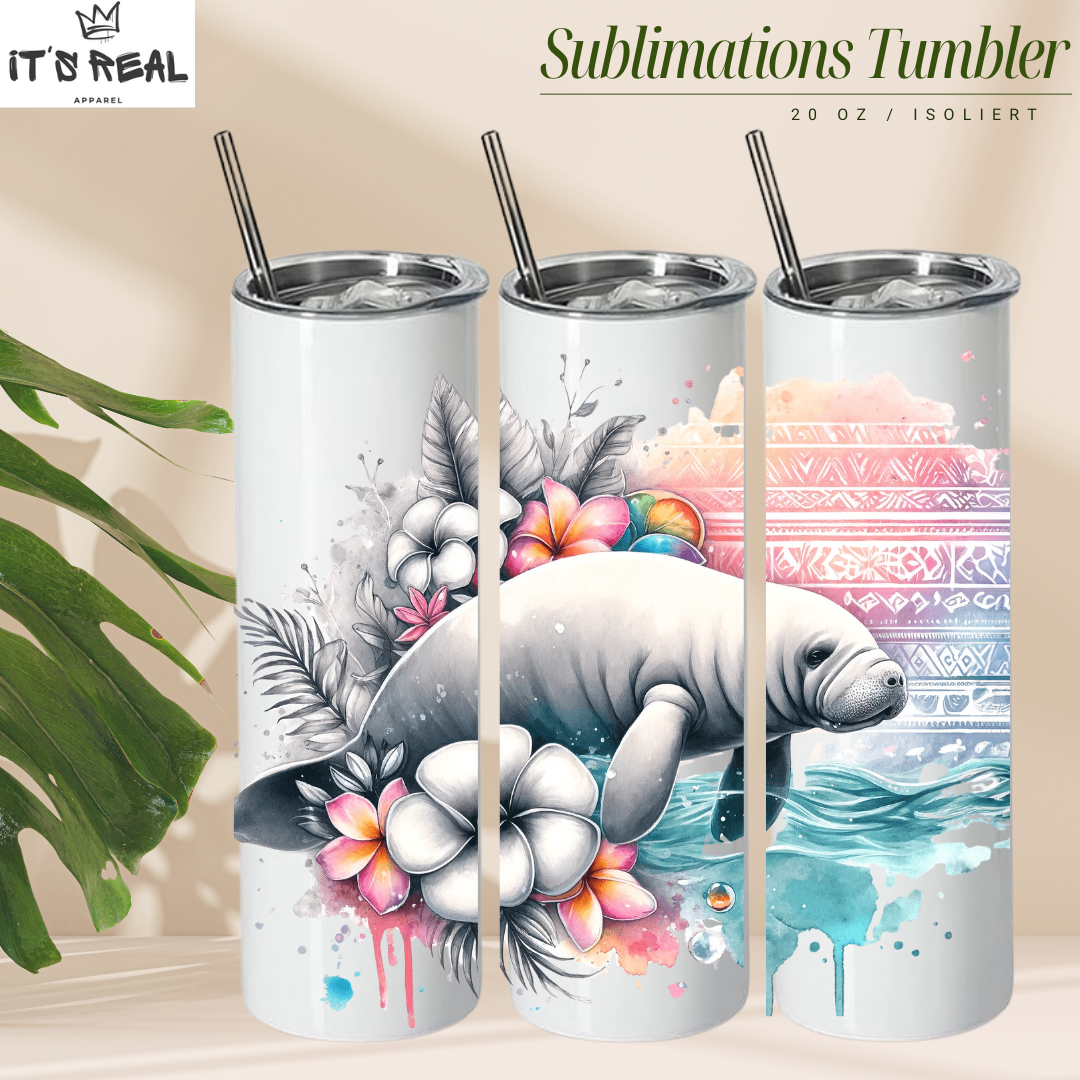 Skinny Tumbler 600ml Seacow 01