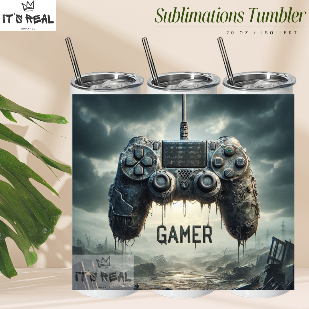 Skinny Tumbler 600ml - Solid Gamer