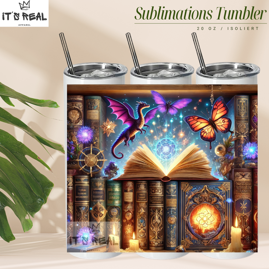 Skinny Tumbler 600ml - Mystic Book