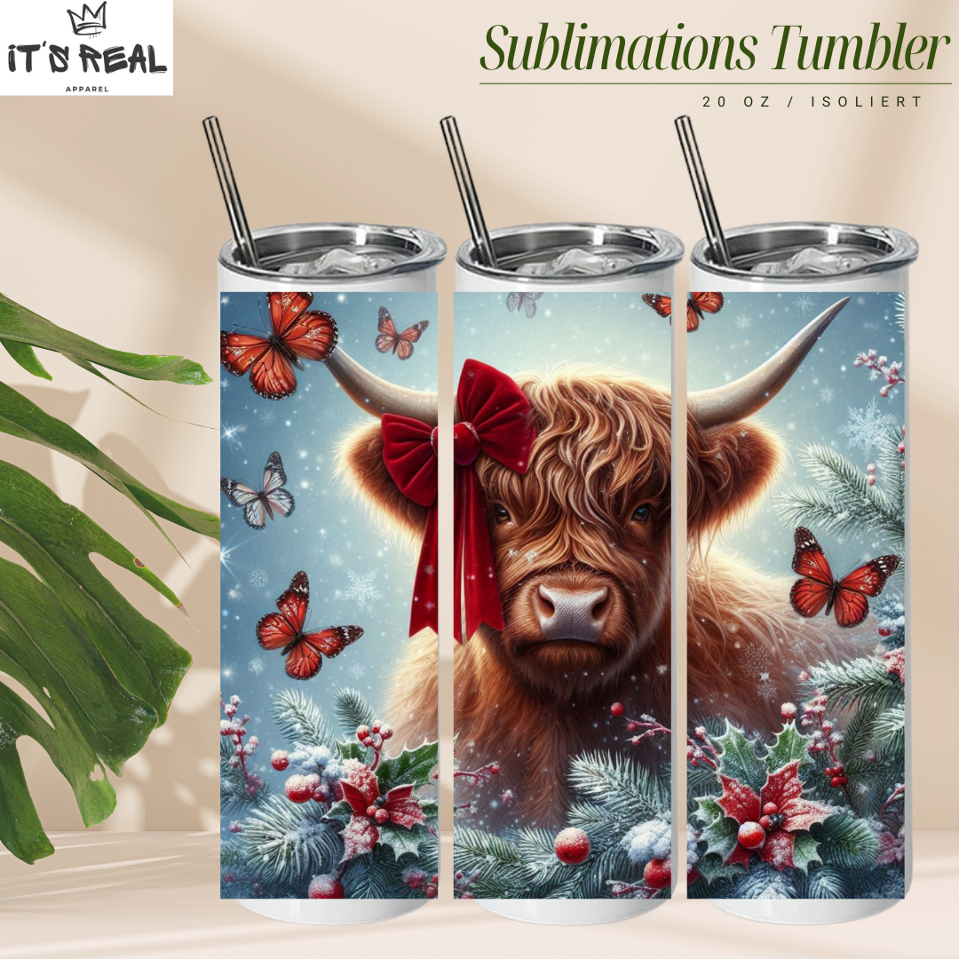 Skinny Tumbler 600ml - Frosty Cow