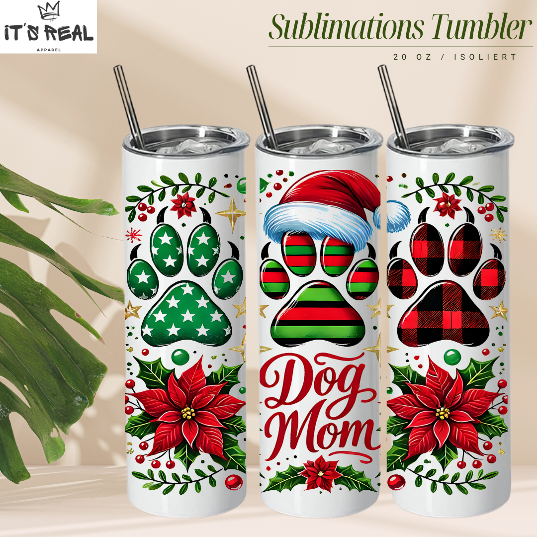 Skinny Tumbler 600ml - Dog Mum