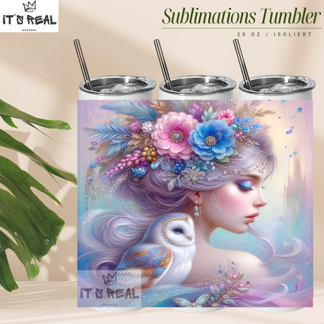 Skinny Tumbler 600ml - Pastell Owl 2