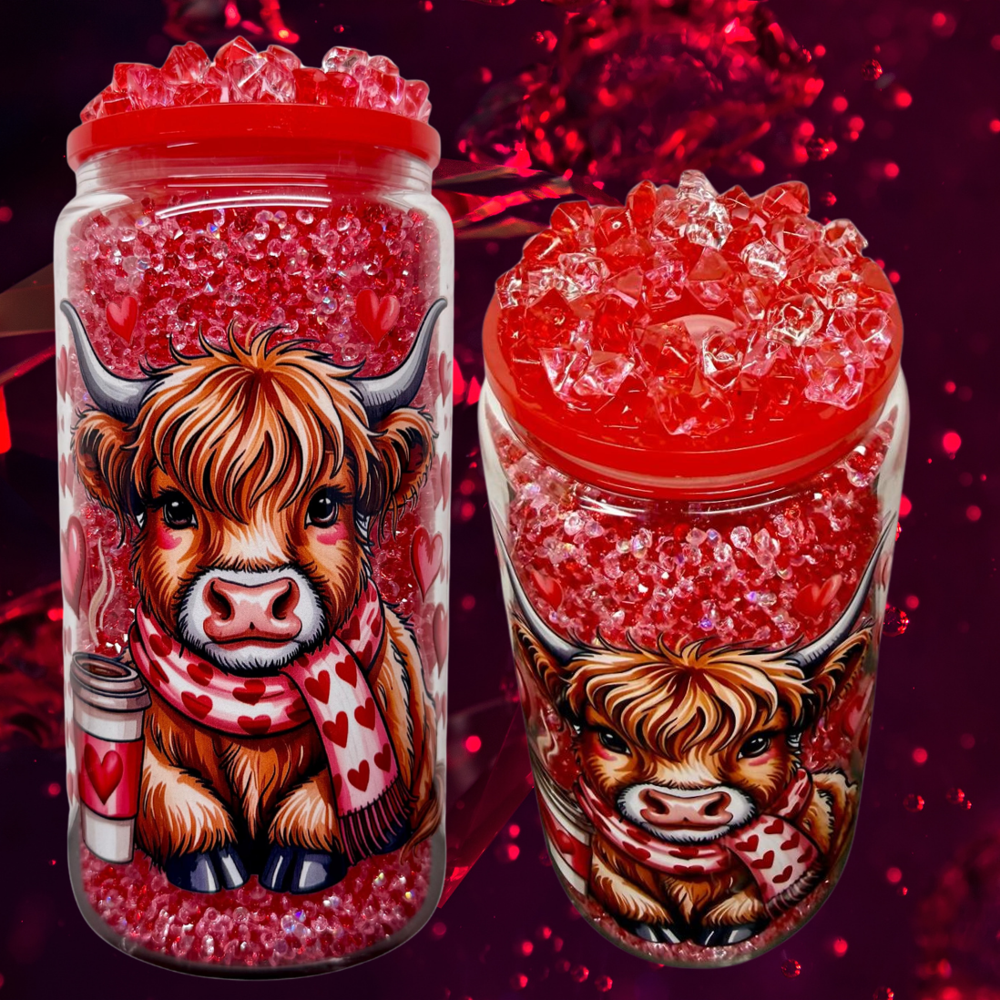 Special Diamond Cup - Rosa/Rot Coffee Cow