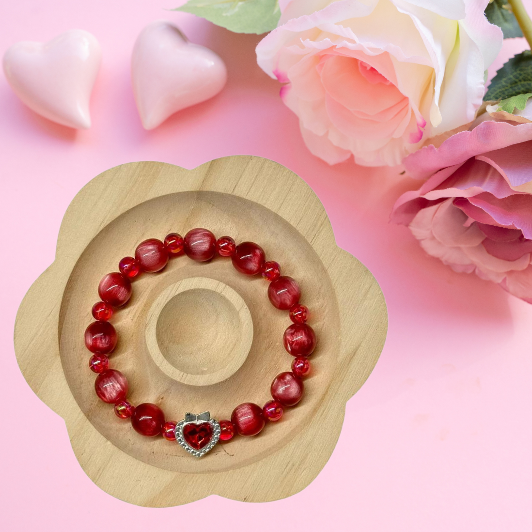 Perlen Armband - Red Heart