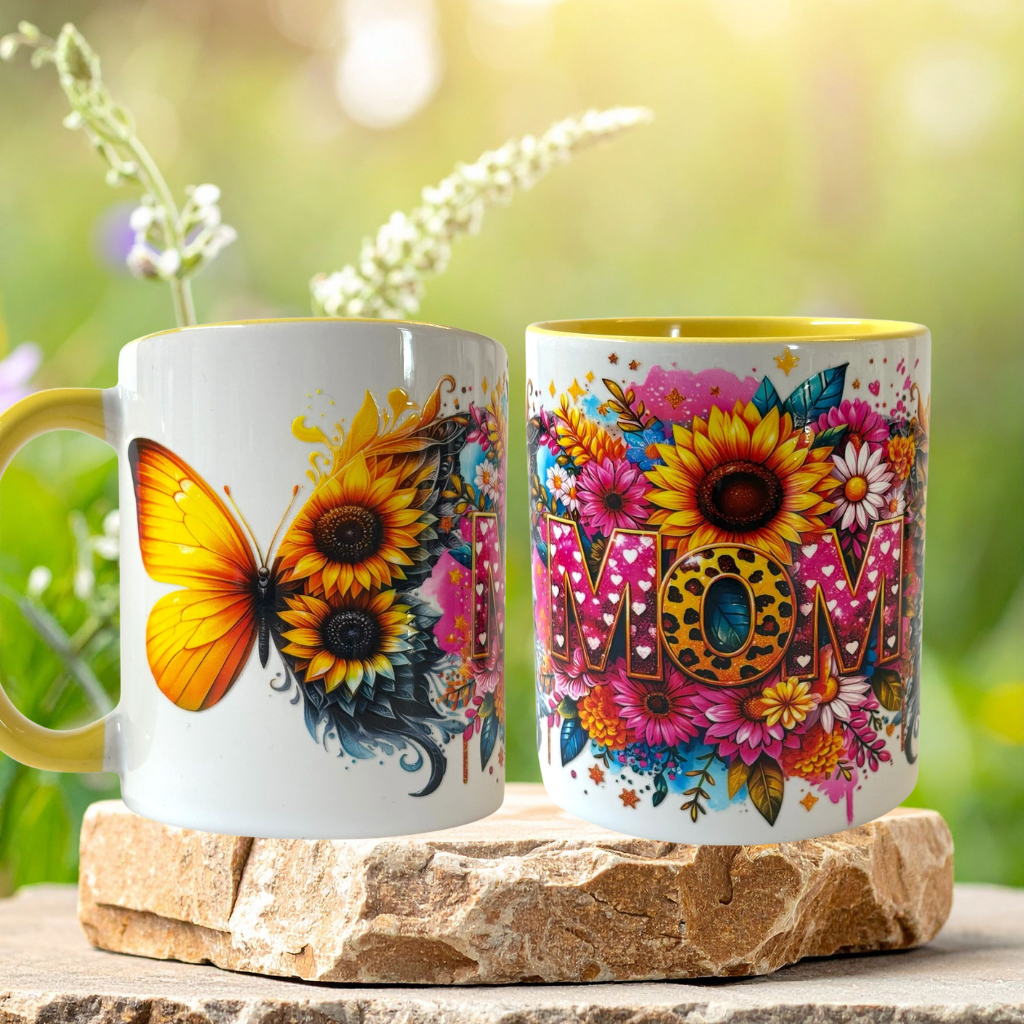 Tasse Gelb - Sonnenblume mama