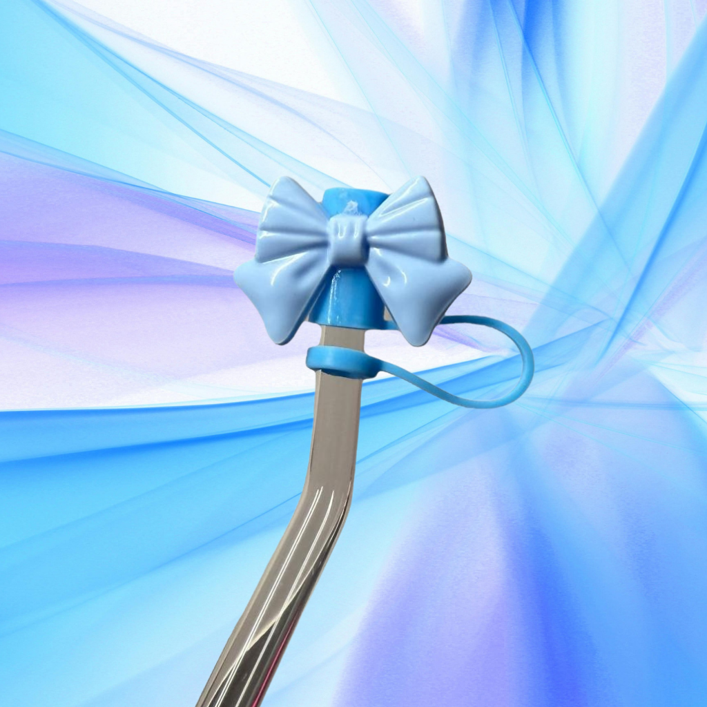 Strohhalm Topper - little blue bow