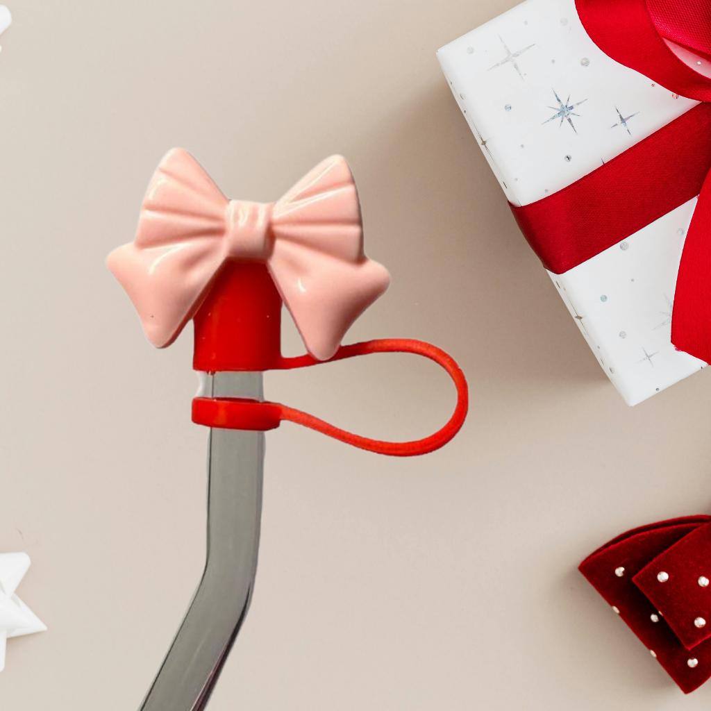 Strohhalm Topper - little red bow