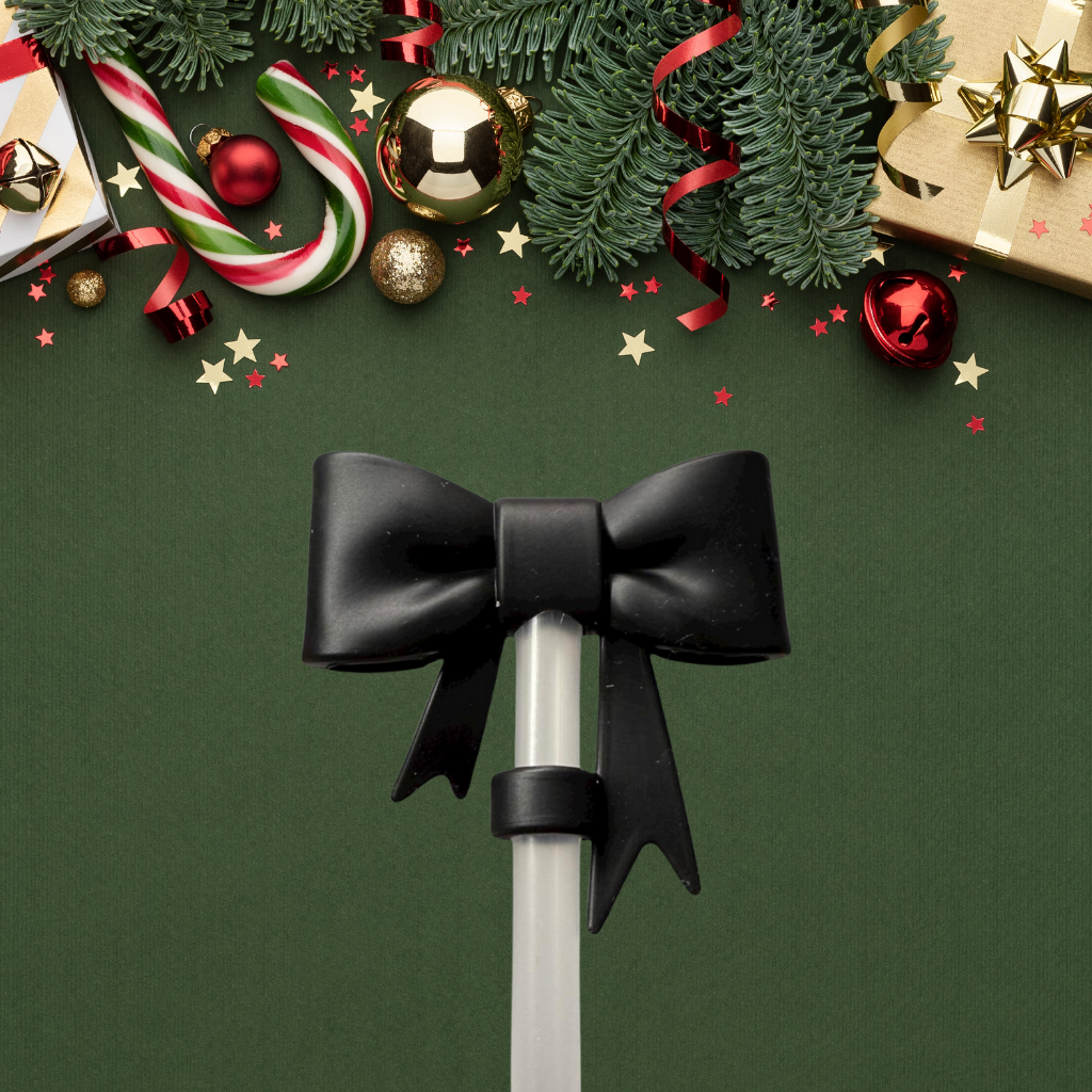 Strohhalm Topper - XXL BOW BLACK