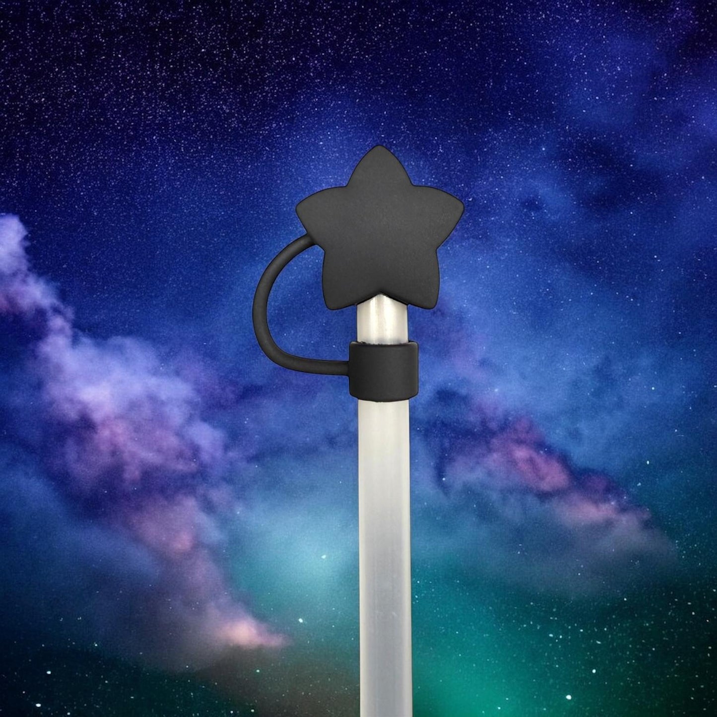 Strohhalm Topper - Stern Schwarz