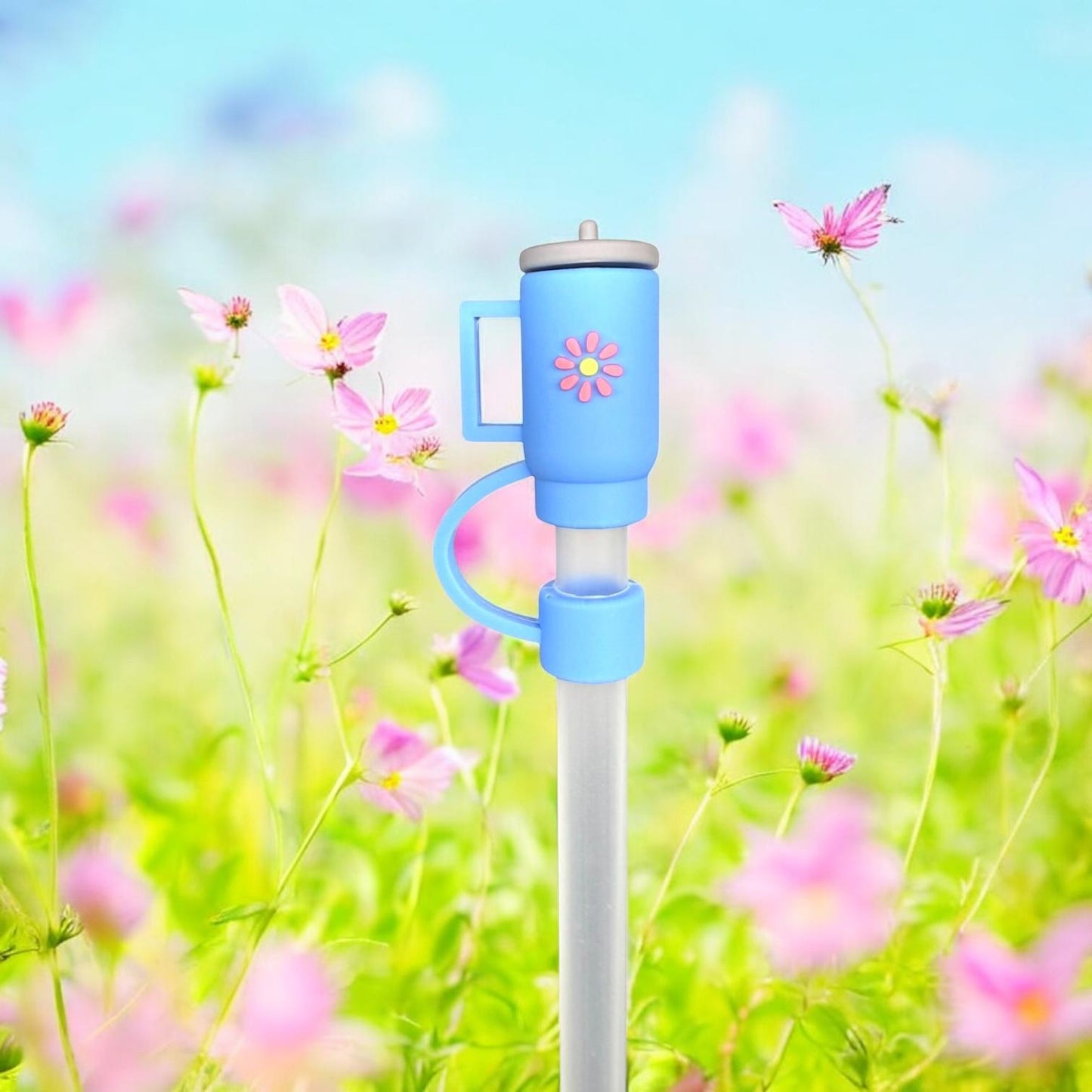 Strohhalm Topper - Tumbler Blau