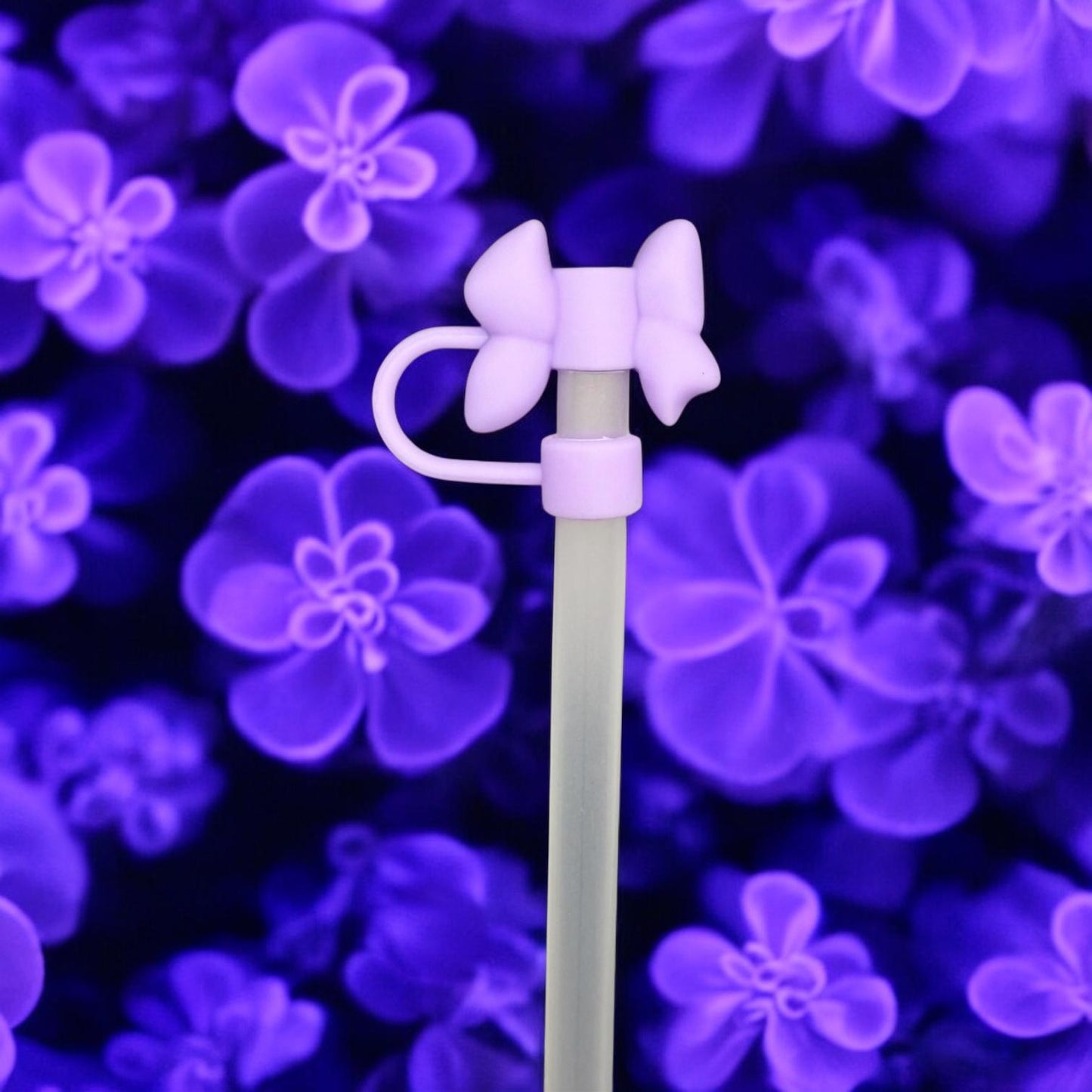 Strohhalm Topper - Schleife Lila