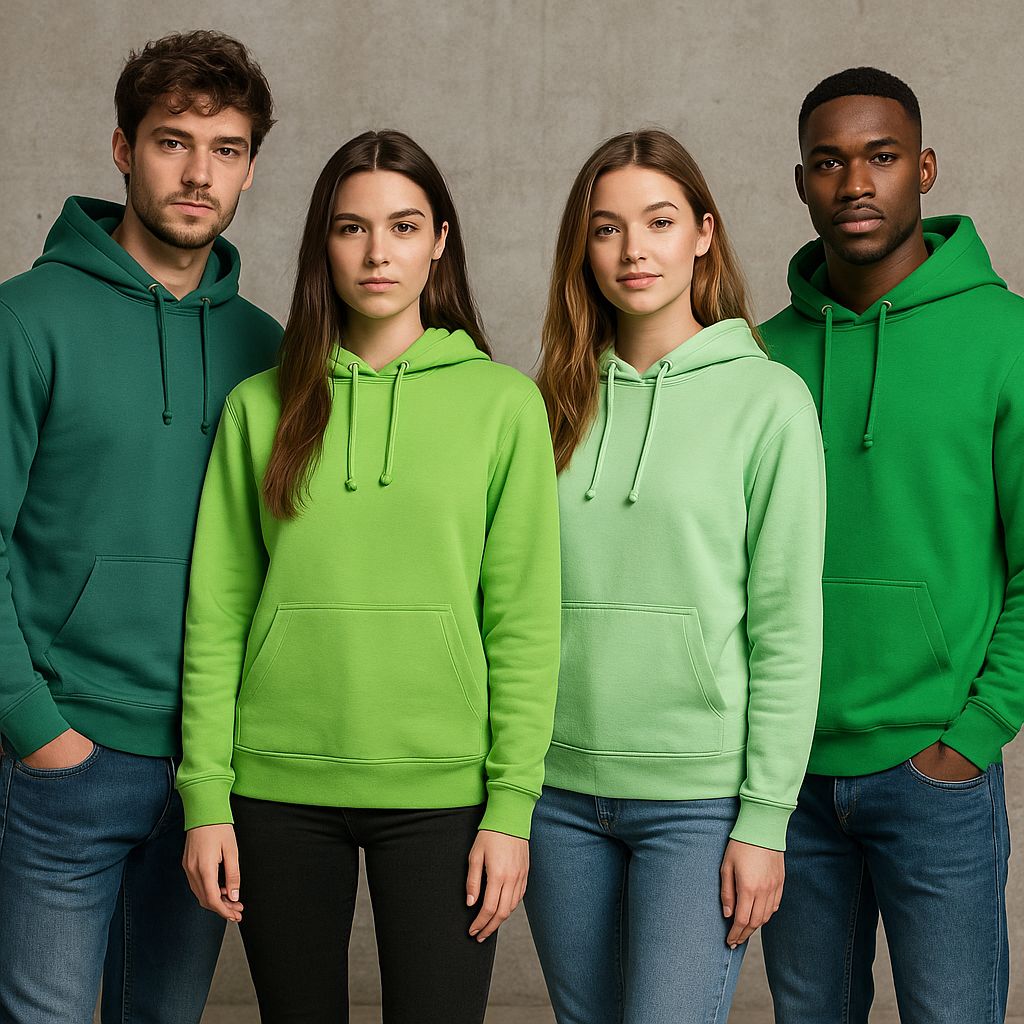 Unisex Hoodie Helle Grüntöne