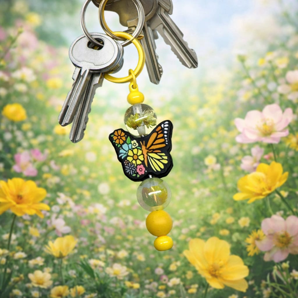 Yellow Butterfly- Schlüsselanhänger