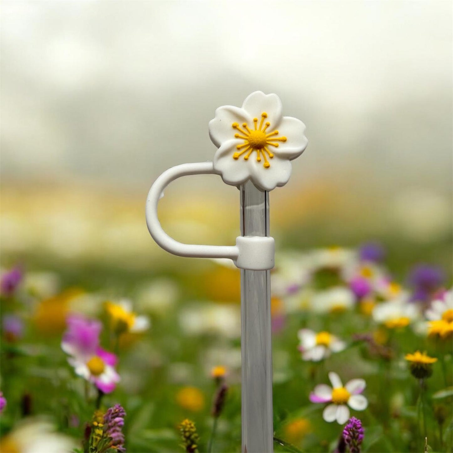 Strohhalm Topper - White Sakura