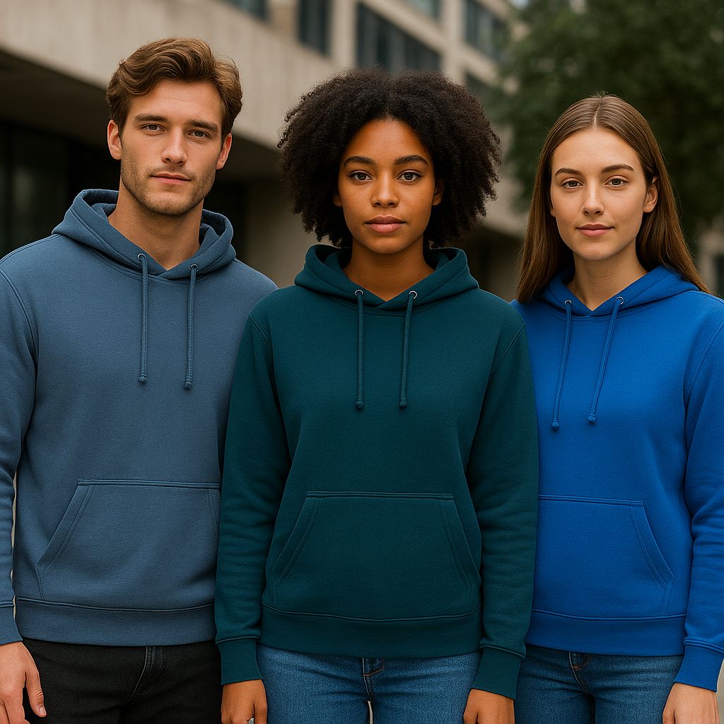 Unisex Hoodie Dunkelblau Töne