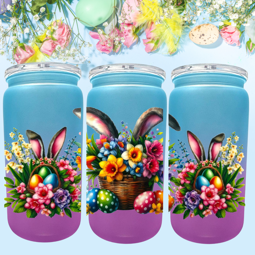 Ombre Trinkbecher Osterkorb Lila/Blau