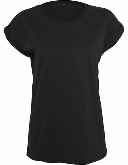 Ladies` Extended Shoulder Tee Dunkle Farben