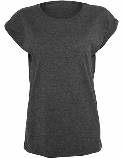 Ladies` Extended Shoulder Tee Dunkle Farben