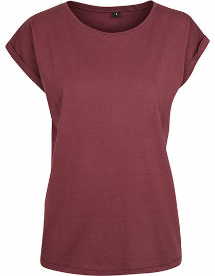 Ladies` Extended Shoulder Tee Dunkle Farben