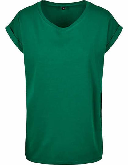 Ladies` Extended Shoulder Tee Dunkle Farben