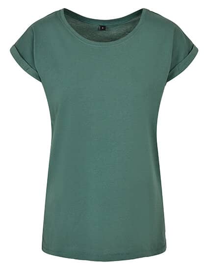Ladies` Extended Shoulder Tee Dunkle Farben