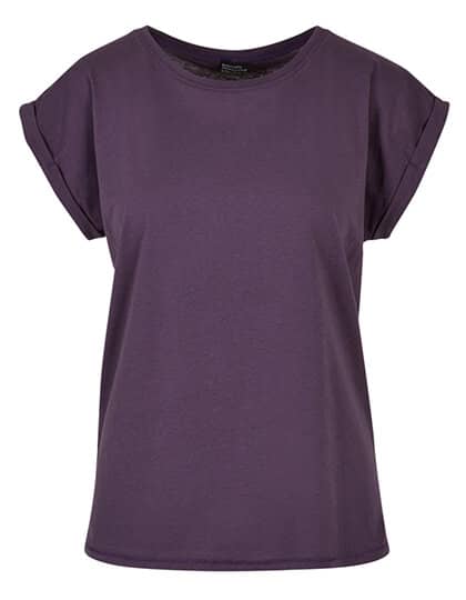 Ladies` Extended Shoulder Tee Dunkle Farben