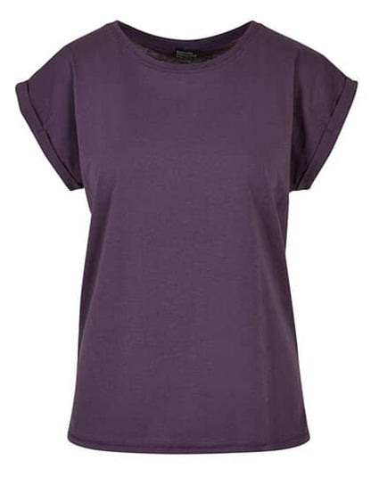 Ladies` Extended Shoulder Tee Dunkle Farben