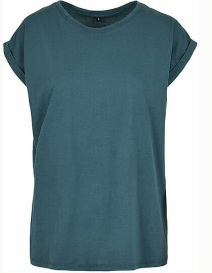 Ladies` Extended Shoulder Tee Dunkle Farben