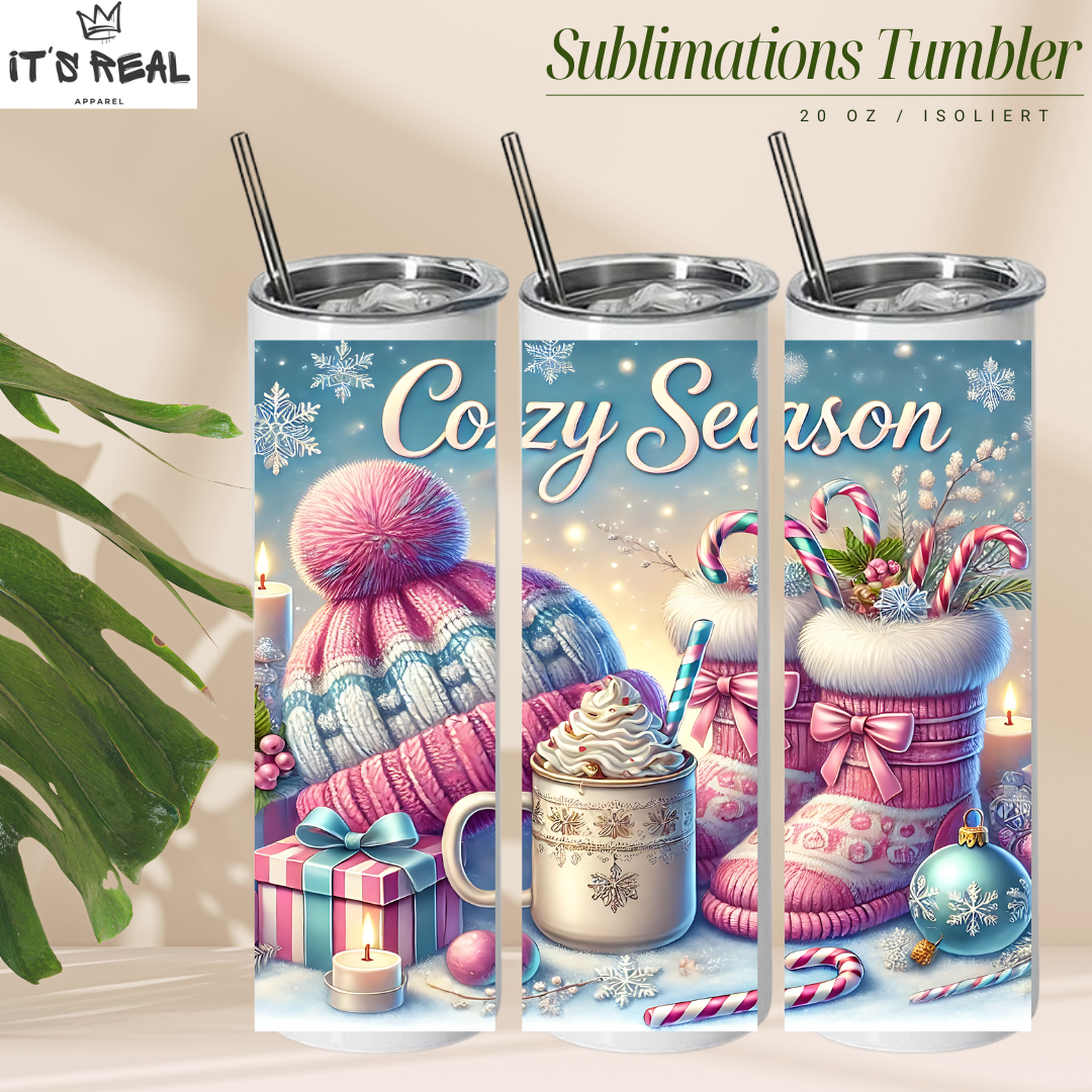 Skinny Tumbler 600ml - Cozy Season