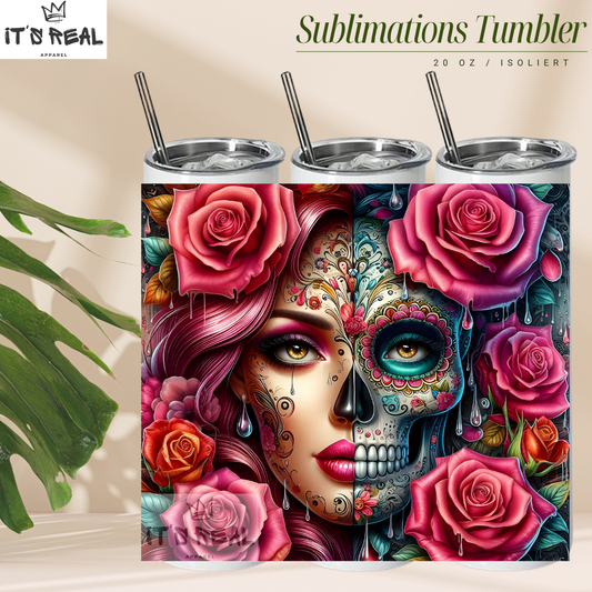 Skinny Tumbler 600ml - La Catrina Vibes