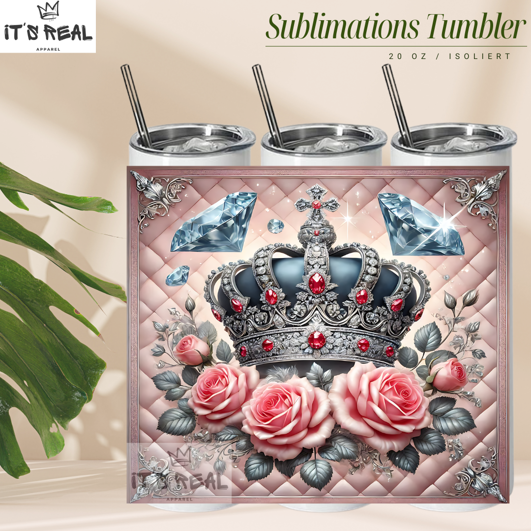 Skinny Tumbler 600ml - Luxury Queen
