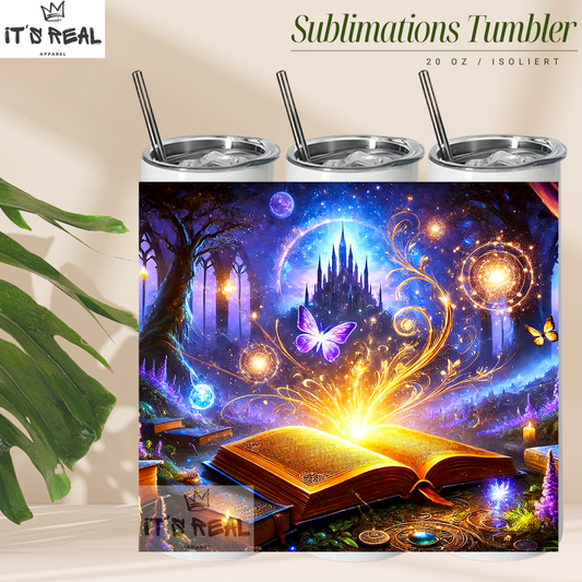 Skinny Tumbler 600ml - Magical Book Vibes