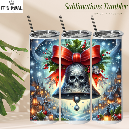 Skinny Tumbler 600ml - Skull Bell