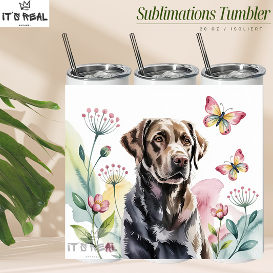 Skinny Tumbler 600ml - Labrador Brown