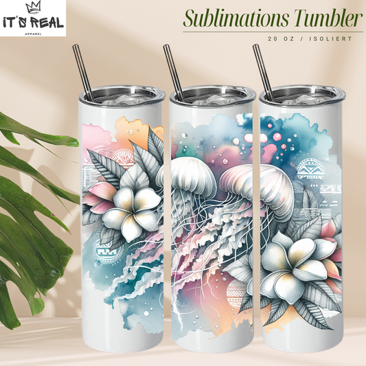 Skinny Tumbler 600ml Jellyfish