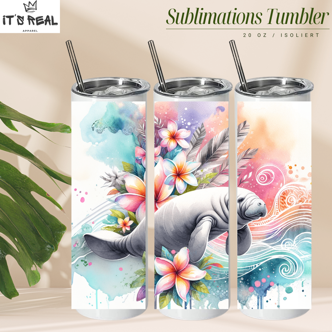 Skinny Tumbler 600ml Seacow  02