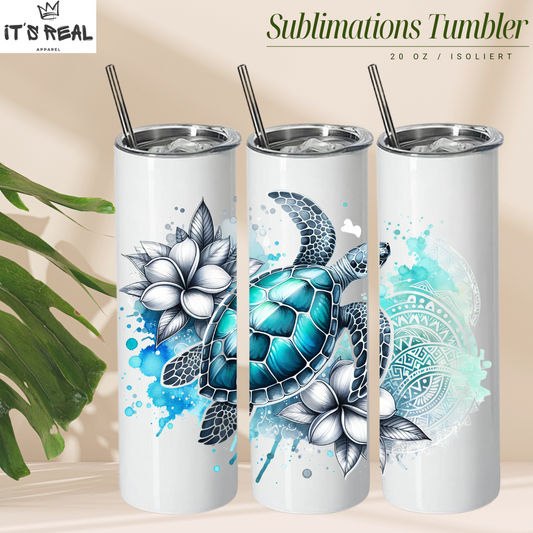 Skinny Tumbler 600ml  Sea Turtle 03