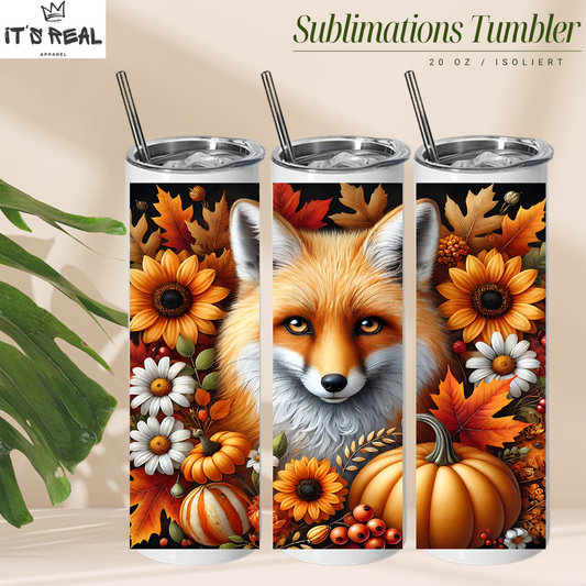 Skinny Tumbler 600ml Marple Fox