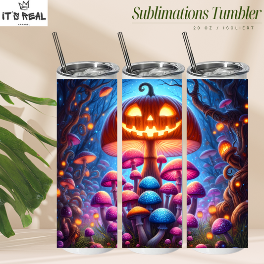 Skinny Tumbler 600ml Enchanted Shrooms