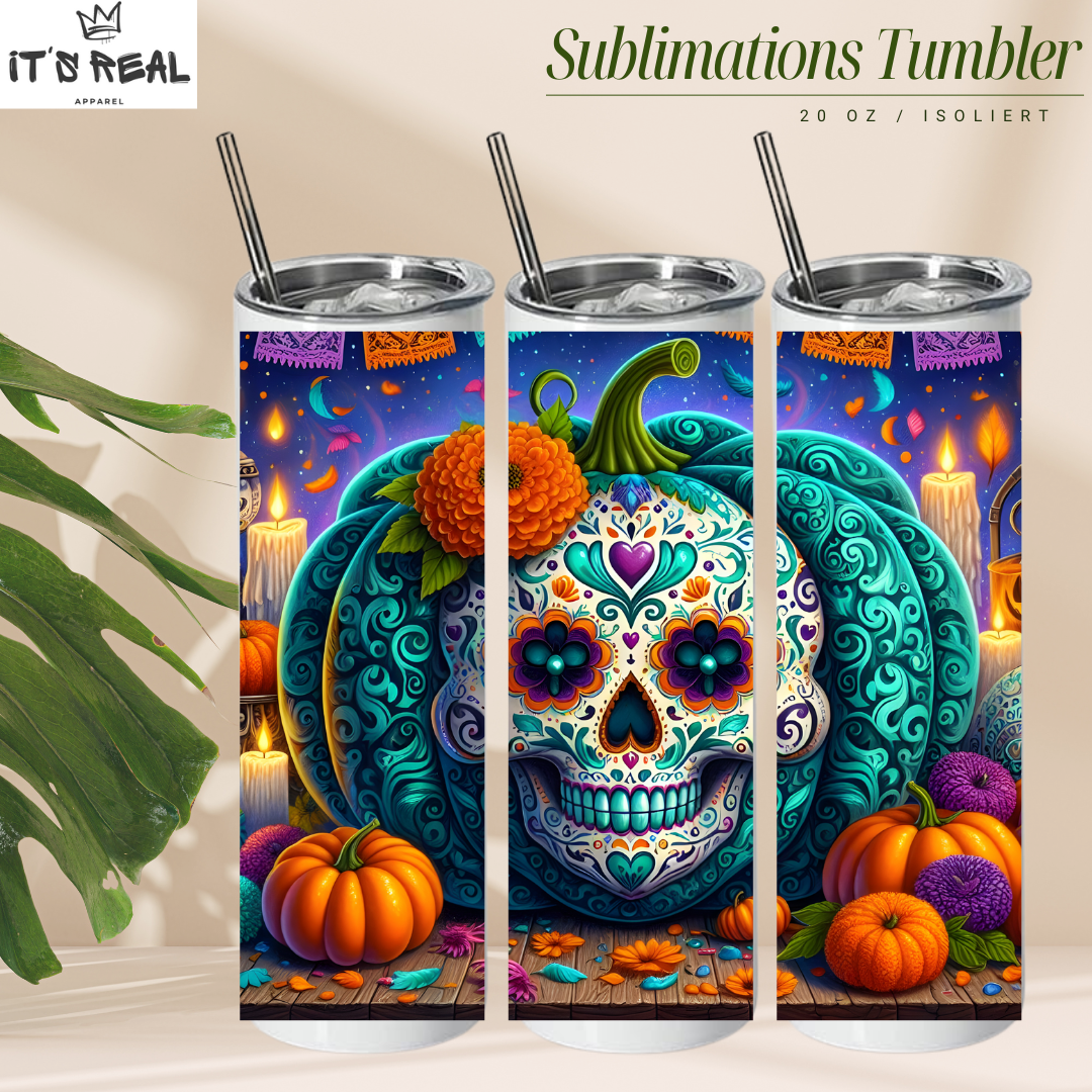 Skinny Tumbler 600ml  Fiesta Catrina