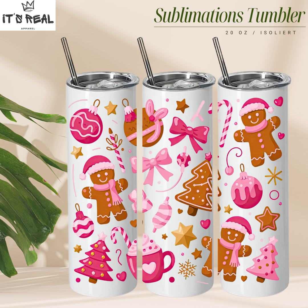 Skinny Tumbler 600ml Baked Pink