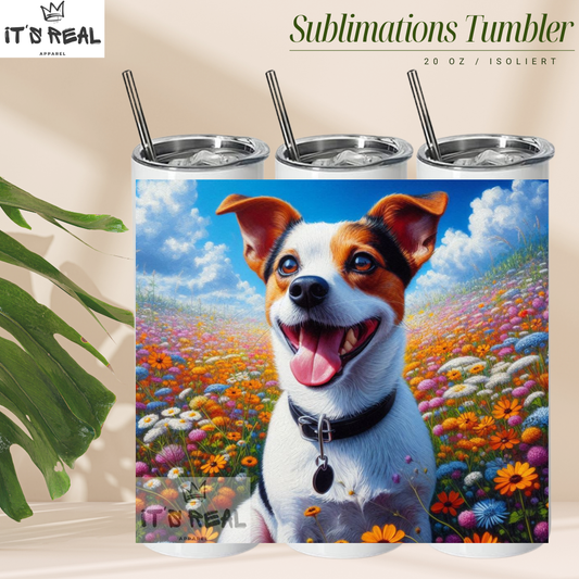 Skinny Tumbler 600ml - Jack Russell