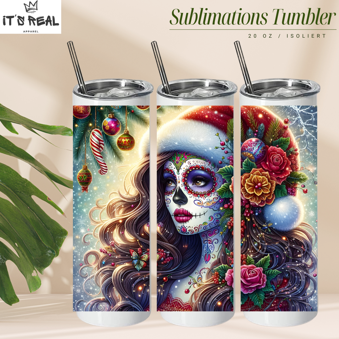 Skinny Tumbler 600ml Merry Catrina