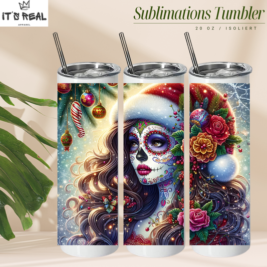 Skinny Tumbler 600ml Merry Catrina