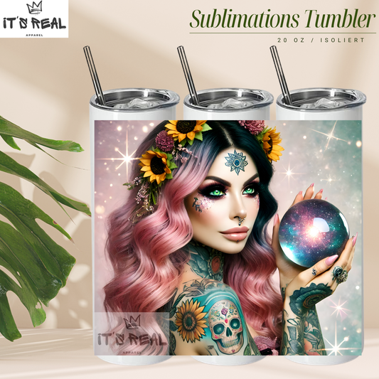 Skinny Tumbler 600ml - Crystal ball