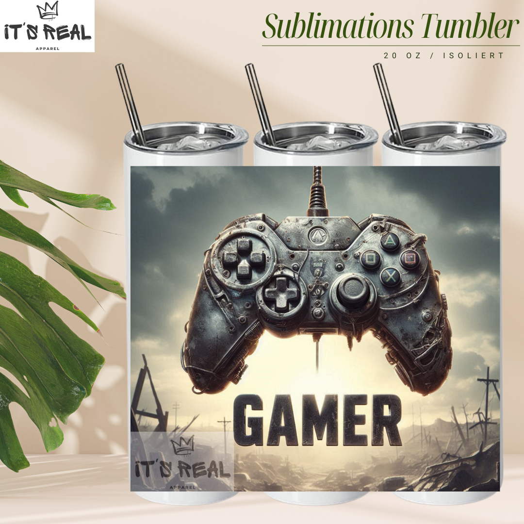 Skinny Tumbler 600ml - Stone Gamer