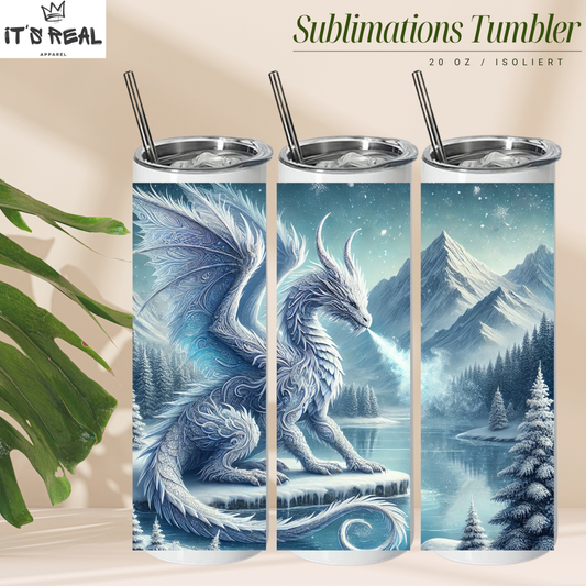 Skinny Tumbler 600ml - Frost Dragon